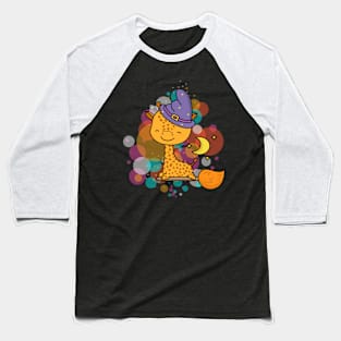 Witch Giraffe Baseball T-Shirt